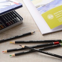 Brand new Derwent Academy Watercolor Pencils 36 Tin Original
