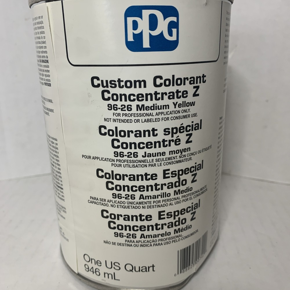 3 X PPG Customer Colourant Concentrate Z 96-26 Medium Yellow 946ml X 3