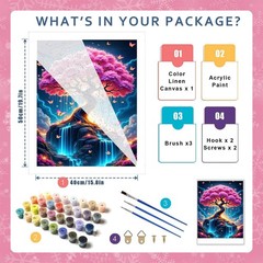 Tree of Life Paint by Numbers Kit for Adults – Tree of Life Paint by Number for