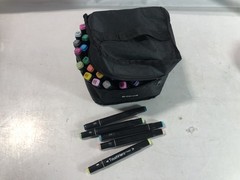 TouchHero 80pcs Marker Set Dual Tip Fine Broad Alcohol Art Craft Drawing Case