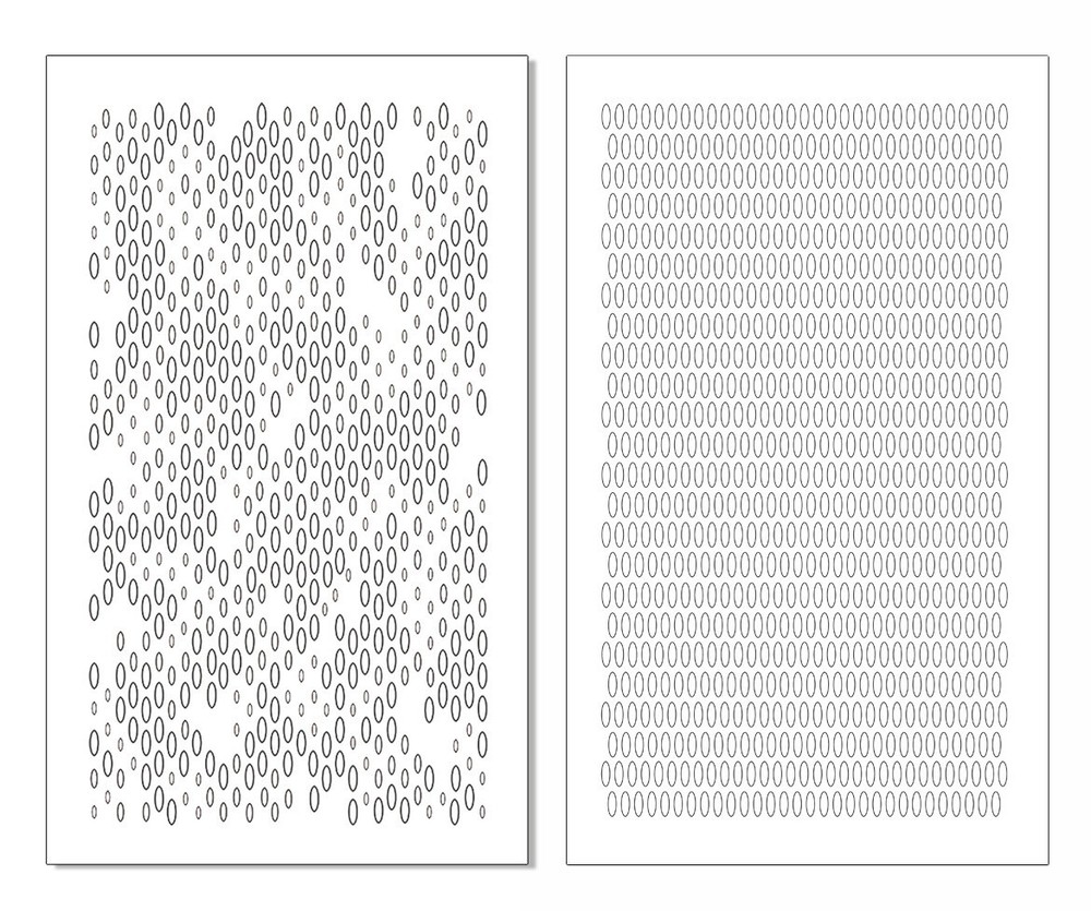 2 PACK Mylar Camouflage Stencils DIY Rifle Gun Airbrush Paint Mask Ellipse CAMO