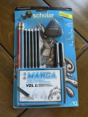 Prismacolor Scholar Manga Drawing Set, 10 Piece Kit 1822417 10-Count New Anime