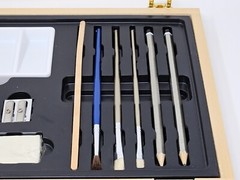 20 Colour Deluxe Wooden Colourful portable art colouring paint Brush set