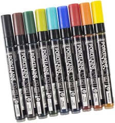 Paint Markers Porcelaine 150 China Bullet Tip 9 Count PE020010 Pebeo Colors