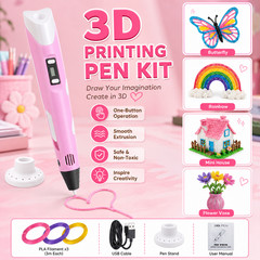 3D Printer Pen Kit LED Screen PLA Filament 3D Drawing Tool Kids Art Craft Set