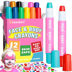 Face Painting Kit for Kids- 12 Vibrant Colors Face Paint Crayons