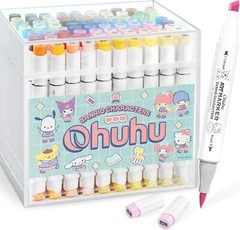 Sanrio x Ohuhu marker collaboration 80-color set. Brush nibs and thick nibs