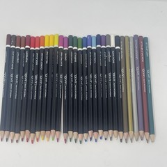 Set of 30 ART 101 Premium Core Color Pencils includes 6 Metallic Colors-Crafting